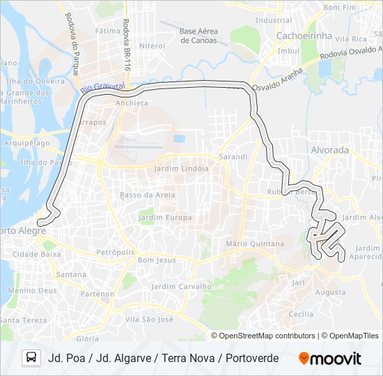 Mapa de W138 PORTOVERDE - EXECUTIVO de autobús