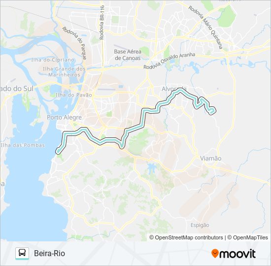 Mapa da linha W215 VILA ELZA VIA IPIRANGA de ônibus