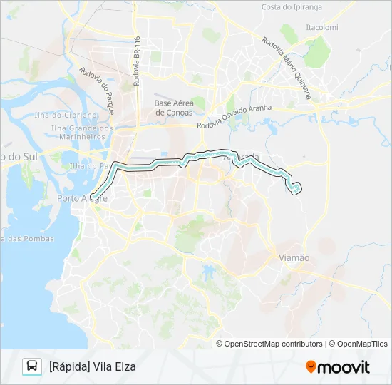 W225 VILA ELZA VIA SERTÓRIO Bus Line Map