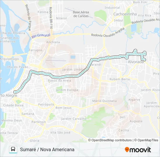 W165 SUMARÉ VIA ASSIS BRASIL Bus Line Map