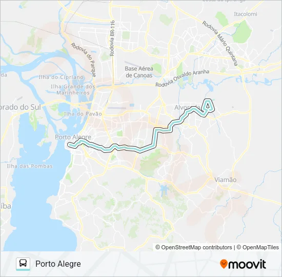 W208 UMBU VIA PROTÁSIO ALVES Bus Line Map