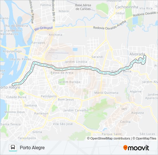 Mapa da linha W109 FORMOSA VIA ASSIS BRASIL de ônibus