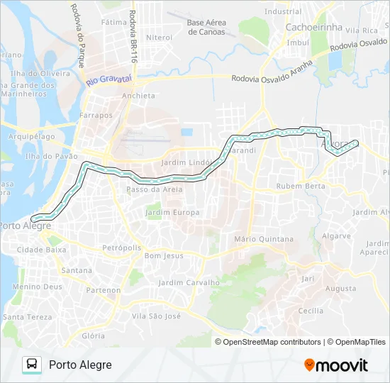 W161 AMERICANA VIA ASSIS BRASIL Bus Line Map
