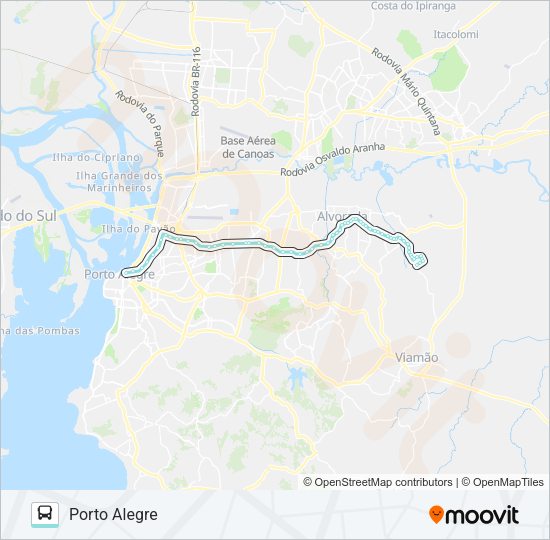 Mapa da linha W221 VILA ELZA VIA ASSIS BRASIL de ônibus