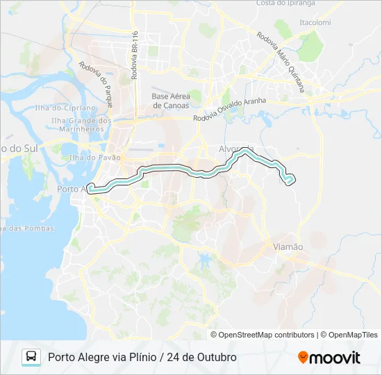 W221 VILA ELZA VIA ASSIS BRASIL Bus Line Map