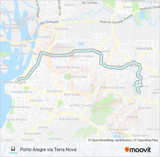 W137 JARDIM ALGARVE VIA SERTÓRIO Bus Line Map