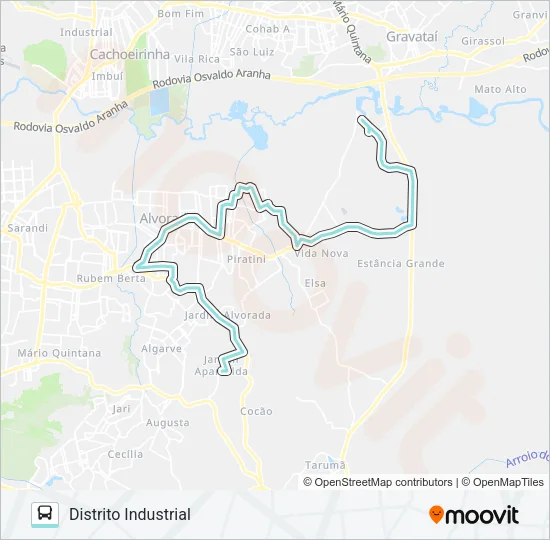 R101 DISTRITO ALVORADA - CIRCULAR Bus Line Map