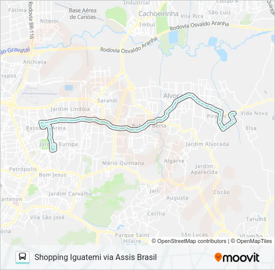 W202 PASSO DA FIGUEIRA / IGUATEMI Bus Line Map