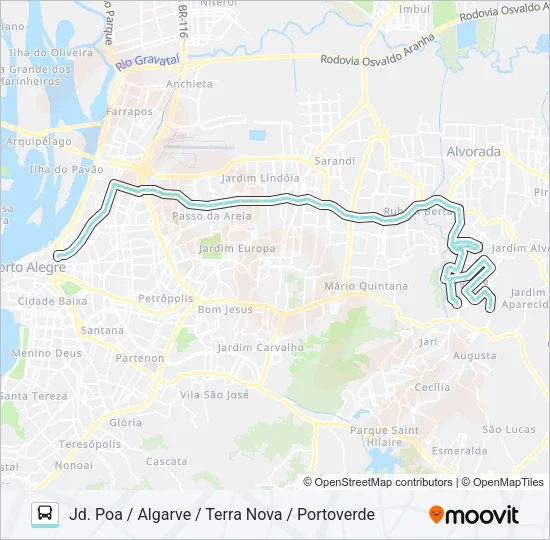 W134 PORTOVERDE VIA FREDERICO DIHL Bus Line Map