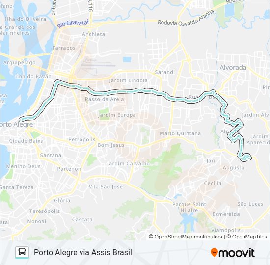 Mapa da linha W139 PORTOVERDE VIA CASTELO BRANCO de ônibus