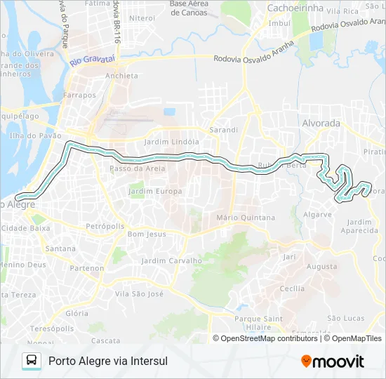 W141 JARDIM ALVORADA VIA ASSIS BRASIL Bus Line Map