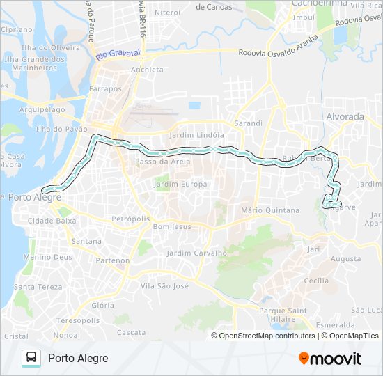 Mapa de W134 JARDIM ALGARVE VIA FREDERICO DIHL de autobús