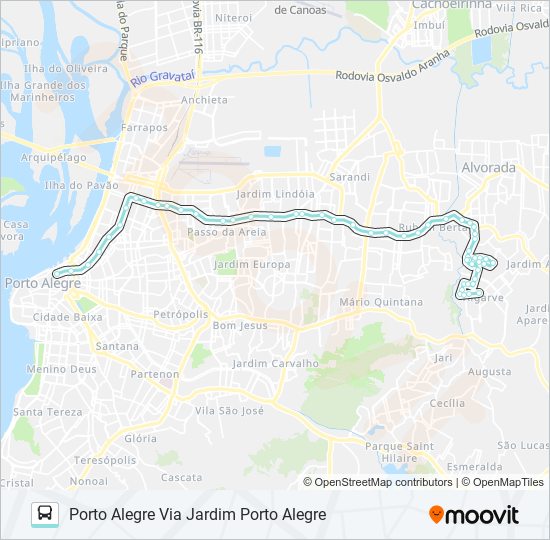 W134 JARDIM ALGARVE VIA FREDERICO DIHL bus Line Map