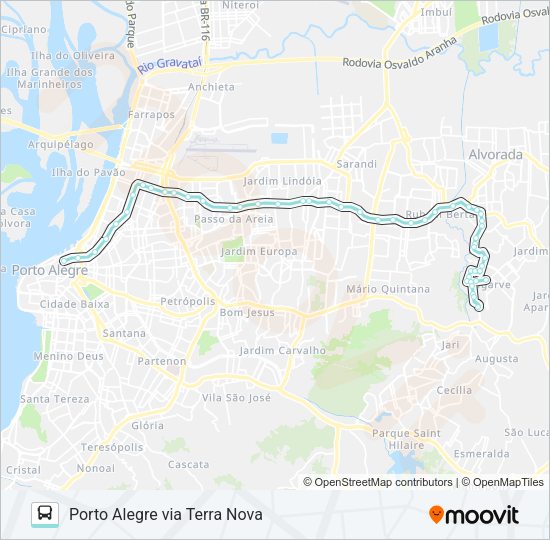 Mapa da linha W134 JARDIM ALGARVE VIA FREDERICO DIHL de ônibus
