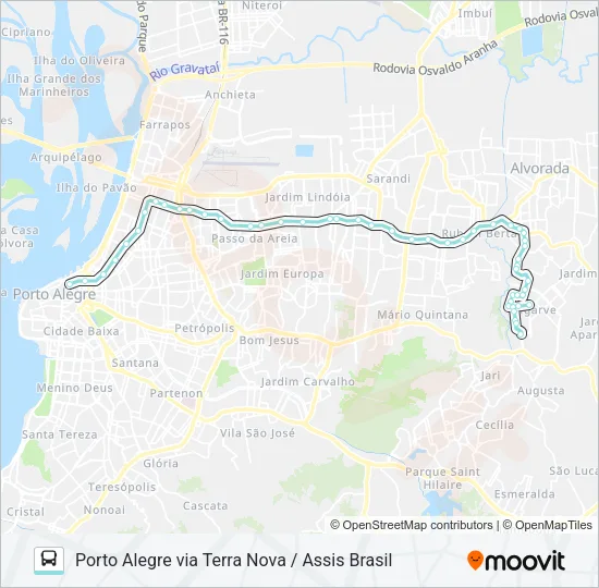 W134 JARDIM ALGARVE VIA FREDERICO DIHL Bus Line Map