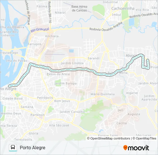 W192 FERNANDO FERRARI VIA ASSIS BRASIL Bus Line Map
