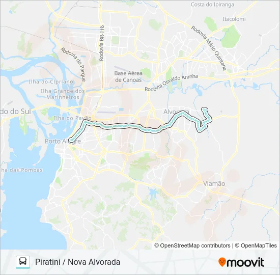 W201 PASSO DA FIGUEIRA / NOVA ALVORADA Bus Line Map