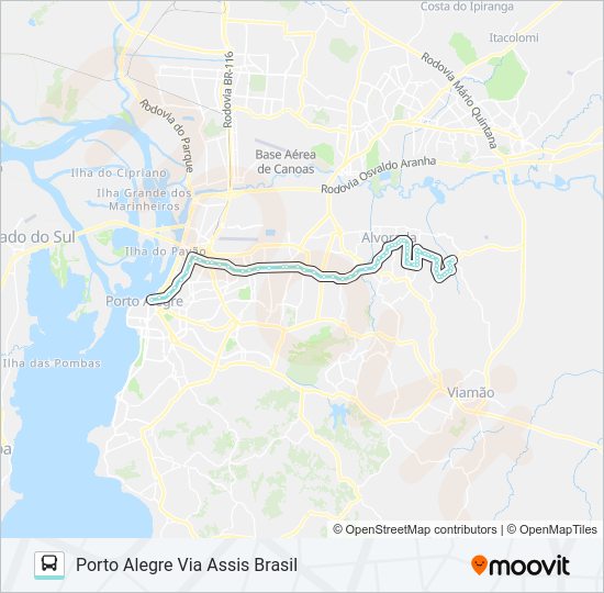 Mapa da linha W200 PASSO DA FIGUEIRA / FERNANDO FERRARI de ônibus
