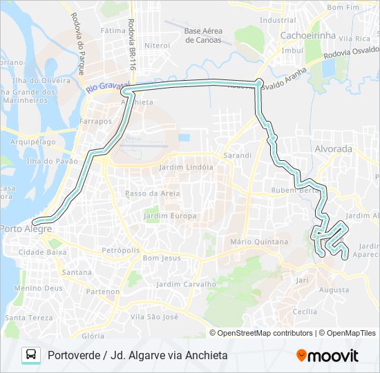 W139 PORTOVERDE / JD. ALGARVE VIA ANCHIETA bus Line Map