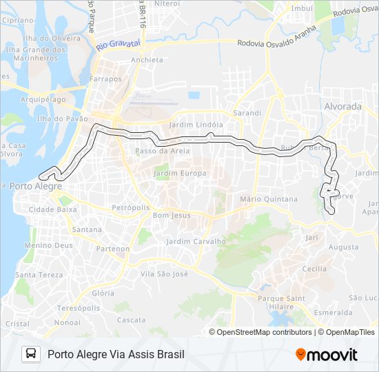 W135 JARDIM ALGARVE / TERRA NOVA - EXECUTIVO bus Line Map