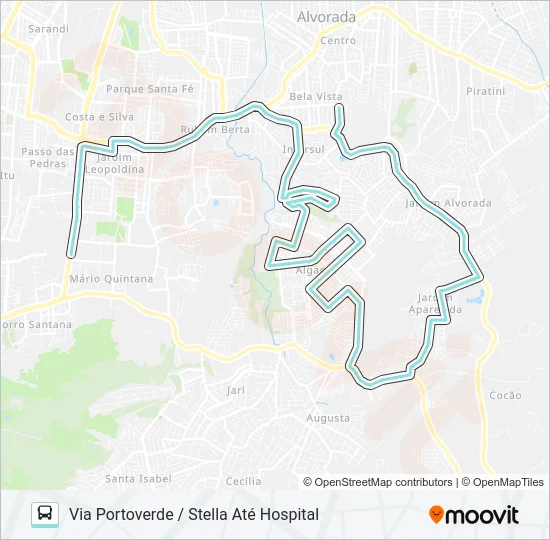 W140 JARDIM POA / ALGARVE / JD. APARECIDA - FAPA Bus Line Map