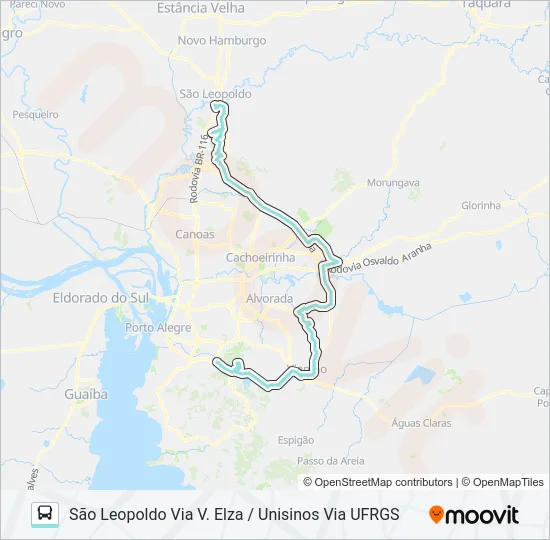 TM3 TRANSVERSAL METROPOLITANA 3  Line Map