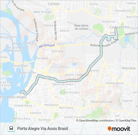 W331 CACHOEIRINHA - INTERIOR 1 Bus Line Map