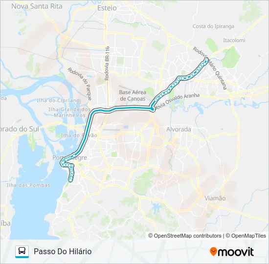 W523 PASSO DO HILÁRIO - SELETIVO Bus Line Map