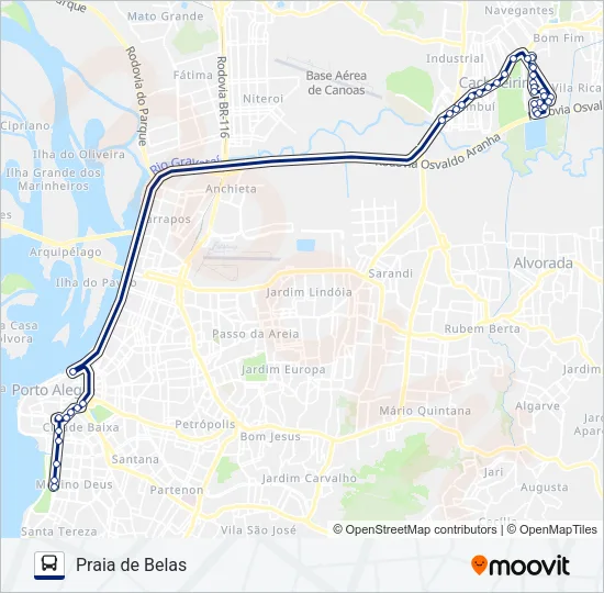 W528 PARQUE DA MATRIZ - EXECUTIVO Bus Line Map