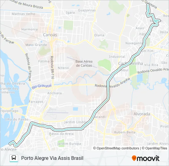 W350 CANARINHO / RESIDENCIAL RONDON Bus Line Map