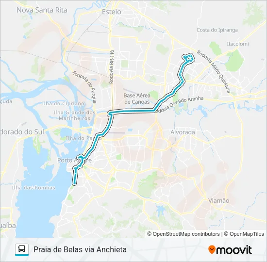 W527 CACHOEIRINHA FÁTIMA - SELETIVO Bus Line Map