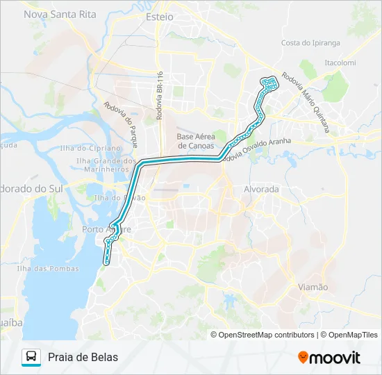 W527 CACHOEIRINHA FÁTIMA - SELETIVO Bus Line Map