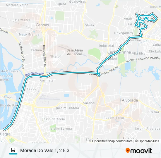 W508 MORADA DO VALE 1-2-3 - SELETIVO Bus Line Map