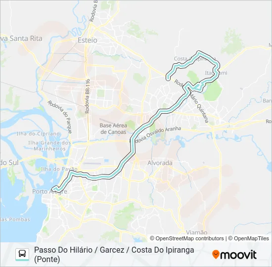 W519 PASSO DO HILÁRIO VIA ASSIS BRASIL Bus Line Map