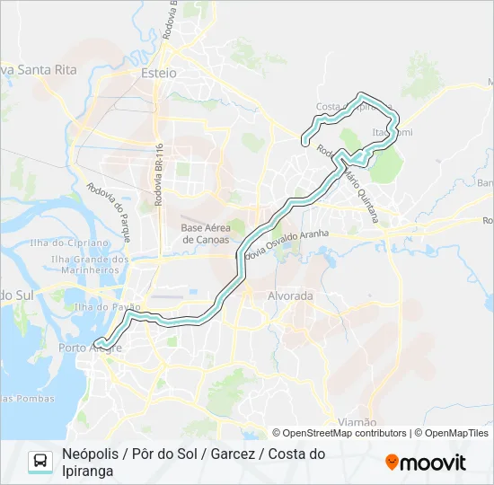 W519 PASSO DO HILÁRIO VIA ASSIS BRASIL Bus Line Map