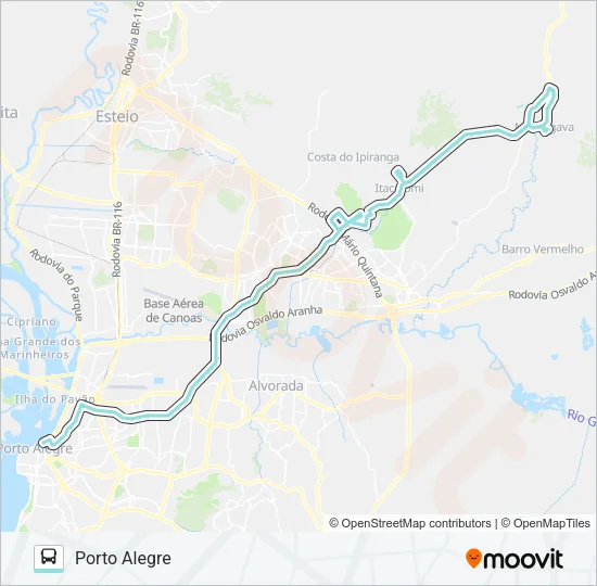 W519 P. HILÁRIO / MORUNGAVA VIA ASSIS BRASIL Bus Line Map