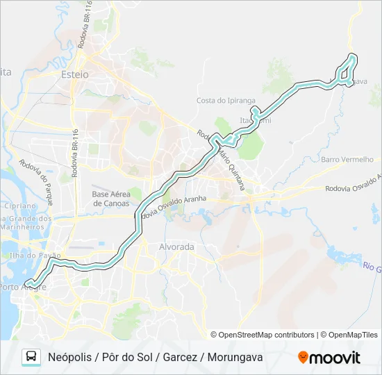 W519 P. HILÁRIO / MORUNGAVA VIA ASSIS BRASIL Bus Line Map