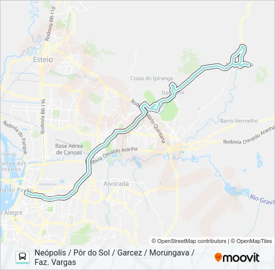 W519 P. HILÁRIO / MORUNGAVA VIA ASSIS BRASIL Bus Line Map