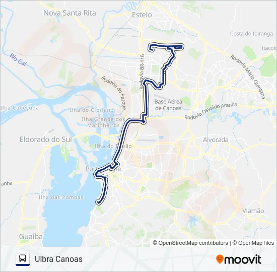 SN11 RESIDENCIAL GUAJUVIRAS VIA VENÂNCIO AIRES Bus Line Map