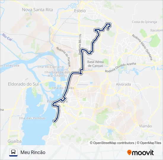 SN11 RESIDENCIAL GUAJUVIRAS VIA VENÂNCIO AIRES Bus Line Map