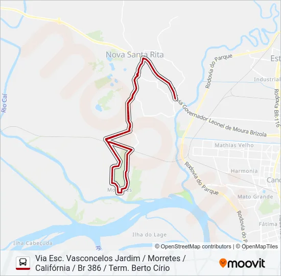 R40 MORRETES Bus Line Map