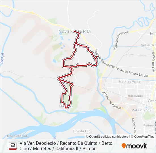 R40 MORRETES Bus Line Map