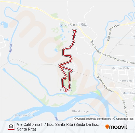 Mapa da linha R41 MORRETES de ônibus