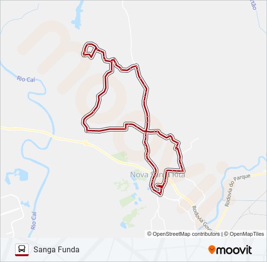 R50 SANGA FUNDA bus Line Map