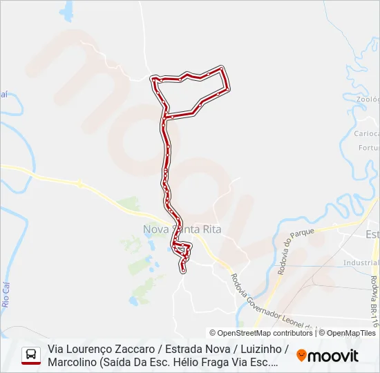 R50 SANGA FUNDA Bus Line Map