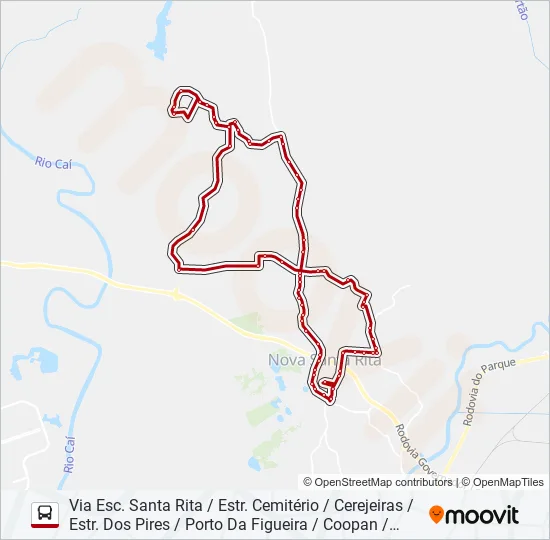 R50 SANGA FUNDA Bus Line Map