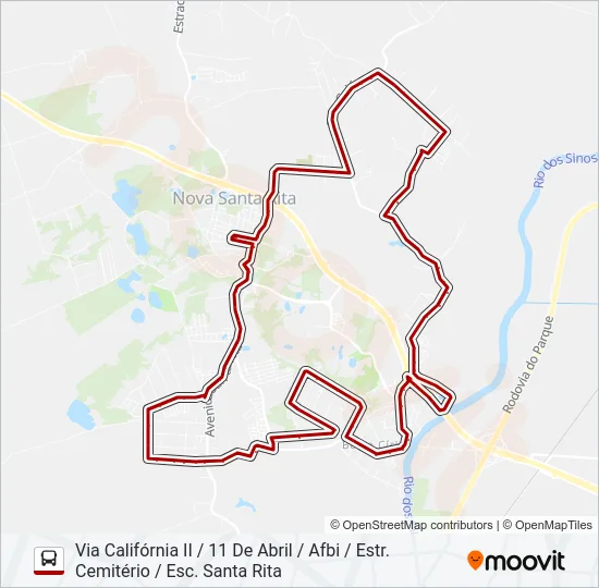 C10 BERTO CÍRIO / CAJU Bus Line Map