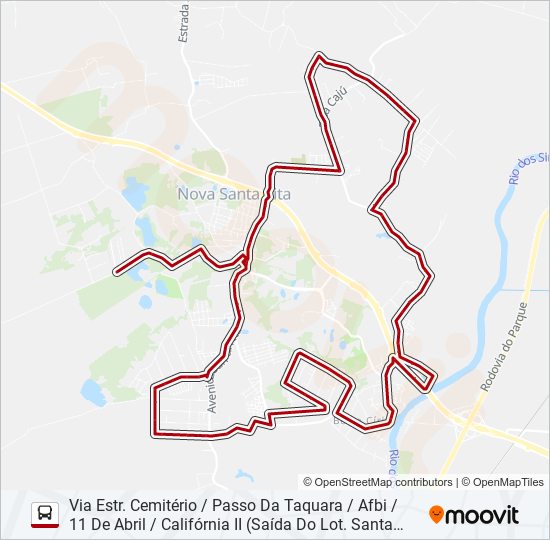Mapa da linha C21 CAJU / BERTO CÍRIO de ônibus