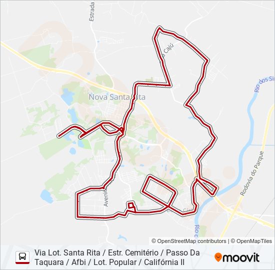 Mapa da linha C21 CAJU / BERTO CÍRIO de ônibus