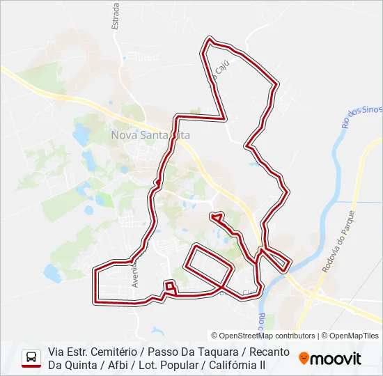 C21 CAJU / BERTO CÍRIO Bus Line Map